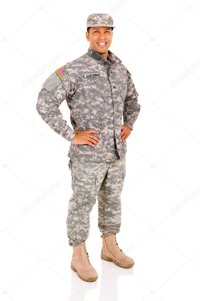 good looking patriot soldier
