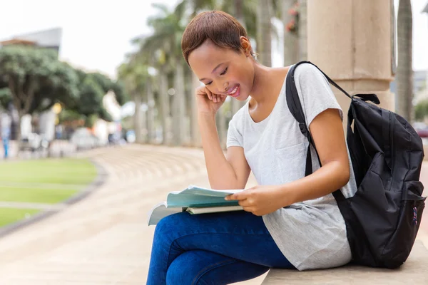 Afro american college girl — Zdjęcie stockowe