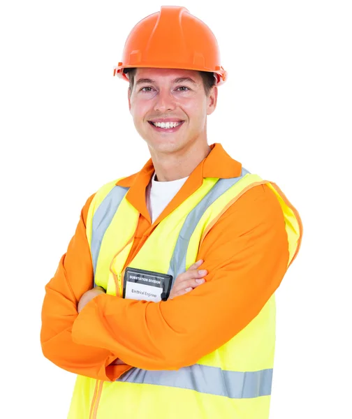 Ingénieur électrique avec bras croisés — Photo