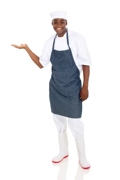 Чоловічий афроамериканський шеф-кухар — стокове фото
