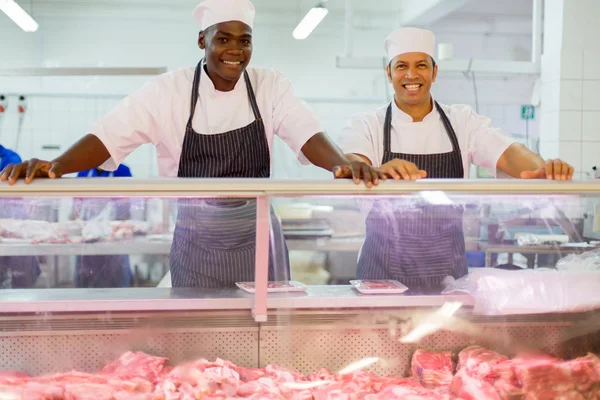 Colegas de carnificina multirracial — Fotografia de Stock