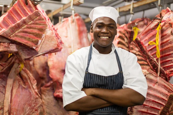 Butcher with arms crossed — Stock Photo, Image