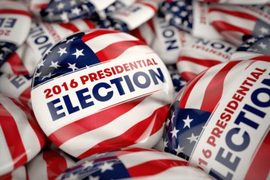 2016 Presidential Election Buttons clipart