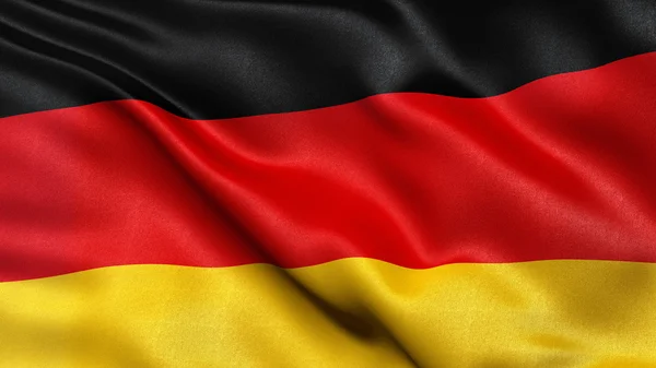 Flagge Deutschlands im Wind — Stockfoto