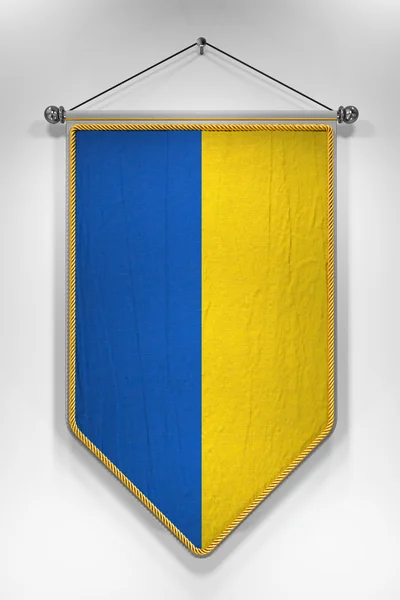 Ucraina Bandiera Pennant — Foto Stock