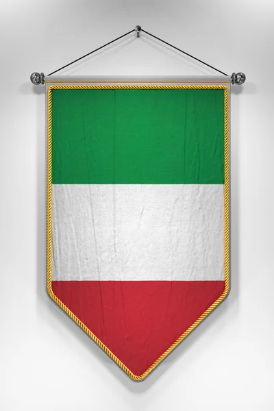 Wimpel der italienischen Flagge — Stockfoto