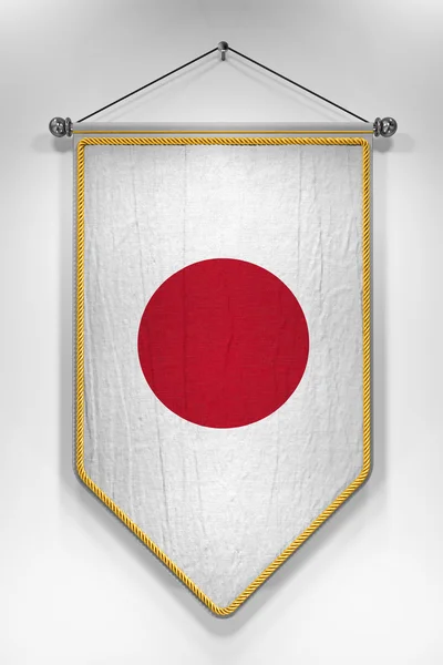 Japan Flag Pennant — Stock Photo, Image