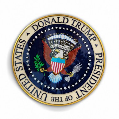 Cleveland, Oh - 18 Temmuz 2016: Başkanlık mührü gösterimi