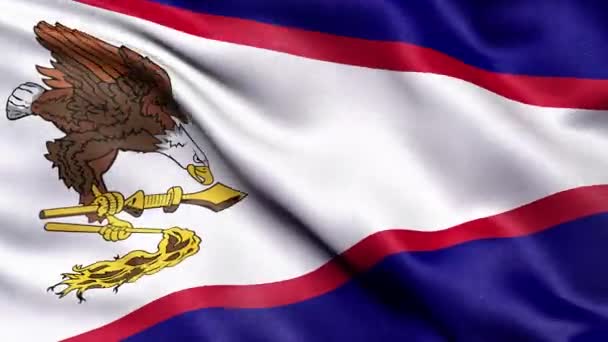 Amerikan Samoa Bayrağı Kusursuz Döngü — Stok video