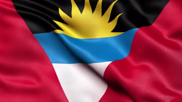 Antigua Och Barbuda Flagga Sömlös Ögla — Stockvideo
