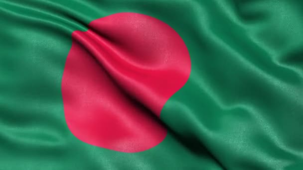 Петля Швов Флага Бангладеш — стоковое видео