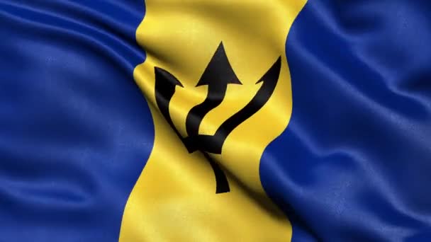 Barbados Bandeira Seamless Loop — Vídeo de Stock