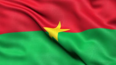 Burkina Faso Bayraksız Döngü. 3 Boyutlu Canlandırma.