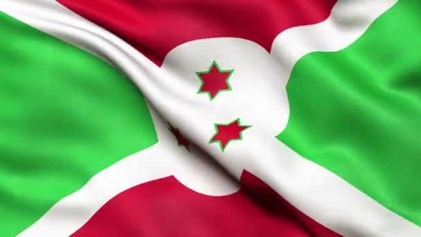 Burundi Zászló Zökkenőmentes Hurkot Animáció — Stock videók