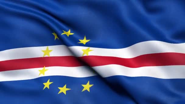 Kap Verde Flaggans Sömlösa Ögla Animering — Stockvideo