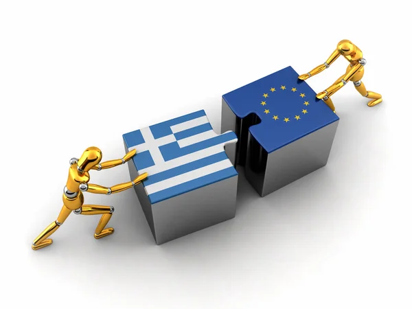 Griechenland und die EU-Lösung — Stockfoto