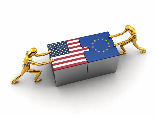 Usa en Eu oplossing — Stockfoto