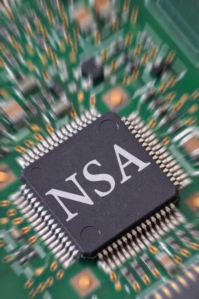 Nsa Mikrochip-Makro — Stockfoto