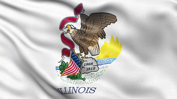 US state flag of Illinois — Stock Photo, Image