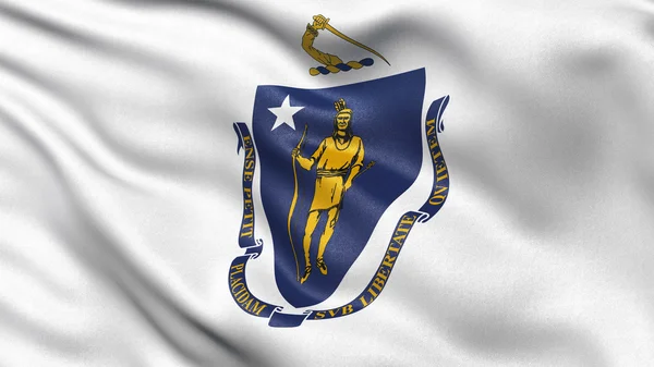 US state flag of Massachusetts — Stock Photo, Image