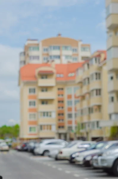 Contexto. Complexo residencial. Estacionamento . — Fotografia de Stock