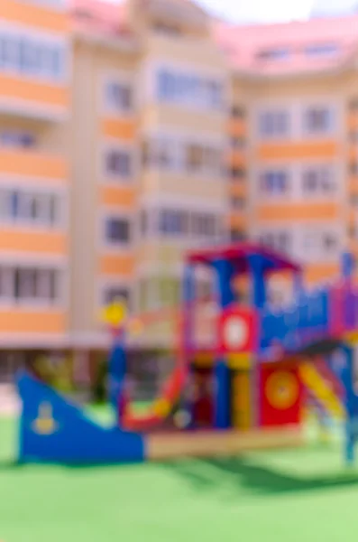 Defocused and blurred image for background of children's playgro — Stock Photo, Image