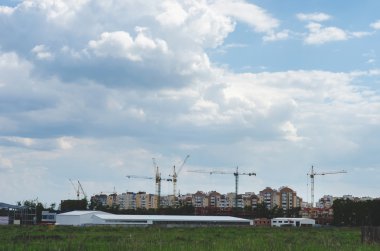 Yeni bir yerleşim alanı binanın inşaat. Şehir ab