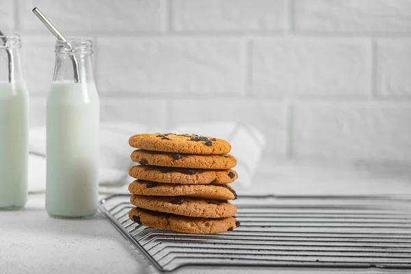 Pâtisseries Maison Rondes Gros Biscuits Aux Raisins Secs Gâteries Pour — Photo