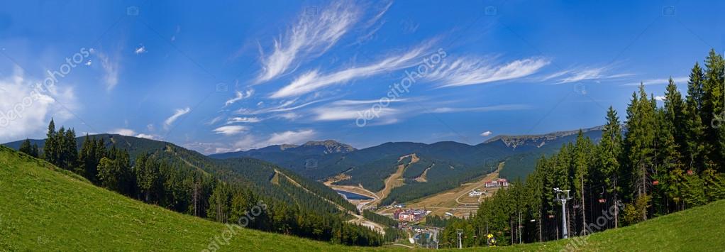 Вид на долину. Украинские Карпаты Стоковая Картинка