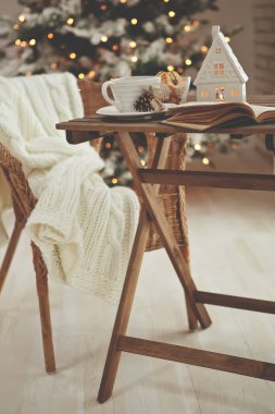 Noel evi dekorasyonu, güzel tatil dekorasyonu.. 