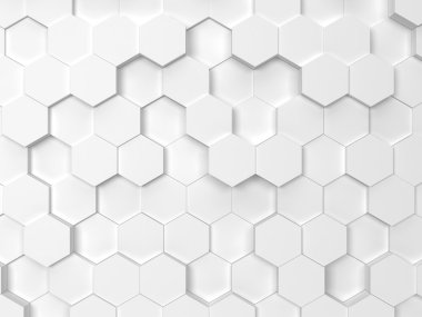 Hexagonal background. 3d background clipart