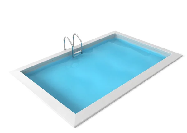 Piscina. Piscina. ilustração 3d isolado no fundo branco — Fotografia de Stock