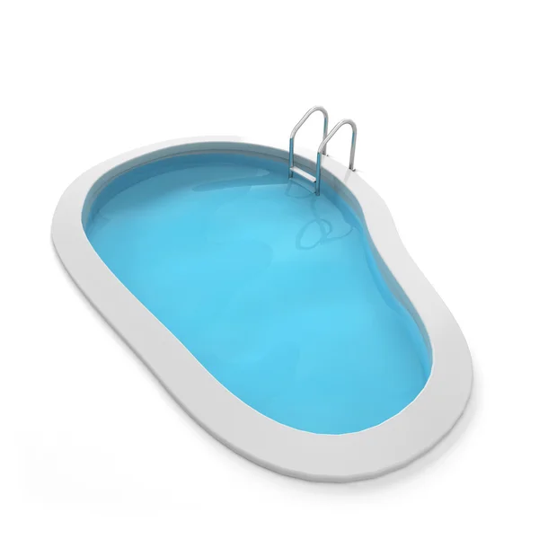 Zwembad. 3D illustratie geïsoleerd op witte achtergrond — Stockfoto