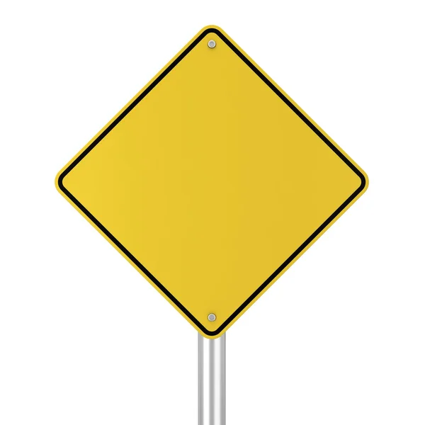 Yol işareti. 3d illüstrasyon izole beyaz arka plan üzerinde — Stok fotoğraf