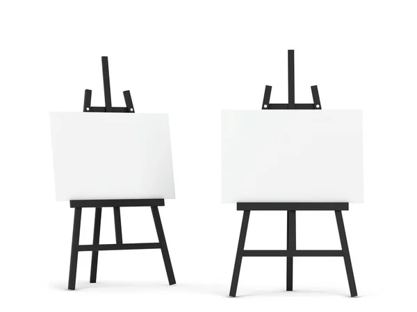 A 3d white canvas on an easel. Stock Photo by ©nicomenijes 72195587