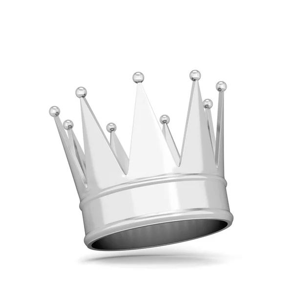 Королевская Корона Трехмерная Иллюстрация Белом Фоне — стоковое фото