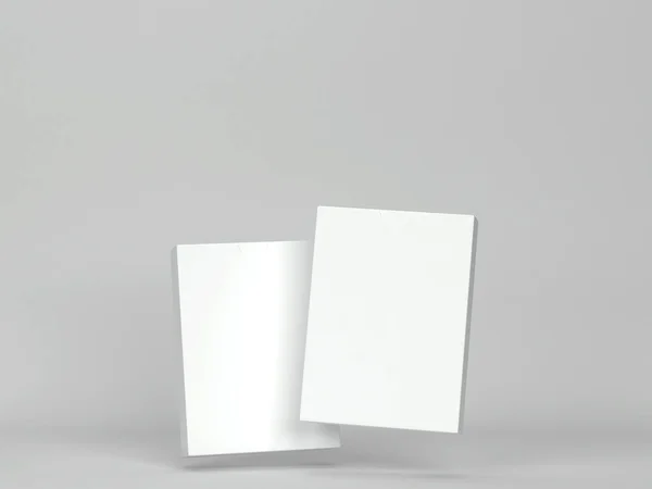 Caja Para Jugar Las Cartas Maqueta Ilustración Sobre Fondo Gris — Foto de Stock
