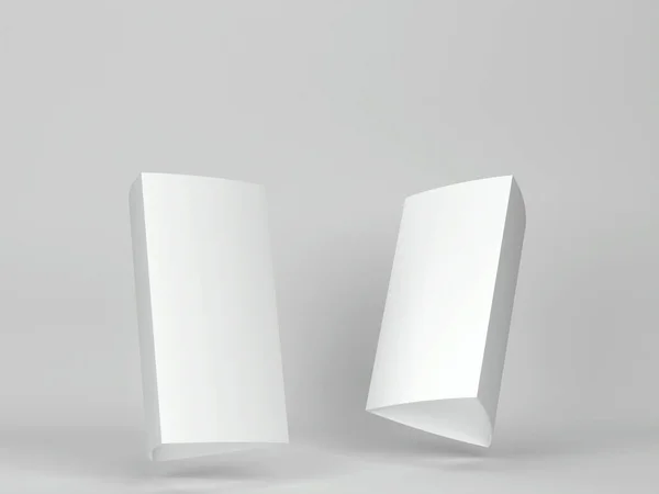 Una Maqueta Triángulo Blanco Ilustración Sobre Fondo Gris — Foto de Stock