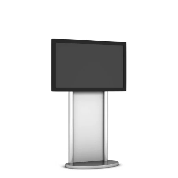 Blank Stand Plasma Mockup Illustration Isolated White Background Interactive Display — Stock Photo, Image