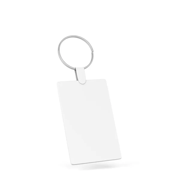 Prázdný Ocelový Klíč Ilustrace Izolované Bílém Pozadí Trinket Klíče — Stock fotografie