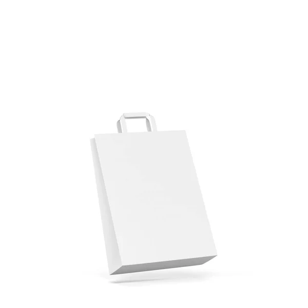 Mockup Saco Compras Branco Ilustração Isolado Fundo Branco — Fotografia de Stock