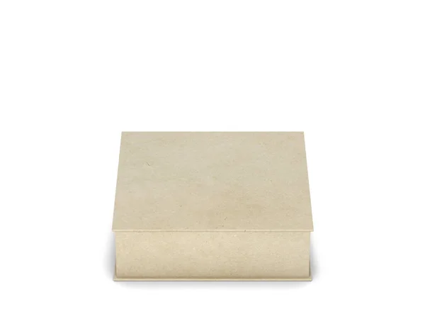 空白盒包装模型 3D在白色背景上孤立的图解 — 图库照片