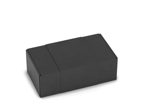 Tomma Stoppa Flik Förpackning Box Mockup Illustration Isolerad Vit Bakgrund — Stockfoto