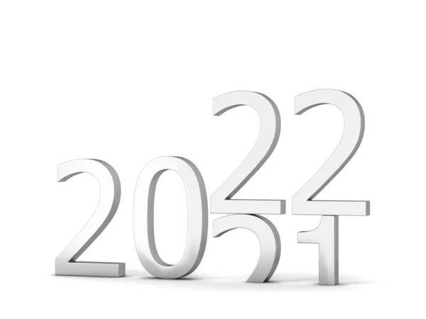 2022 Έτος Σημάδι Κειμένου Εικόνα Απομονώνονται Λευκό Φόντο — Φωτογραφία Αρχείου
