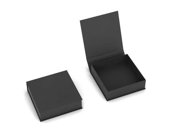 空白盒包装模型 3D在白色背景上孤立的图解 — 图库照片