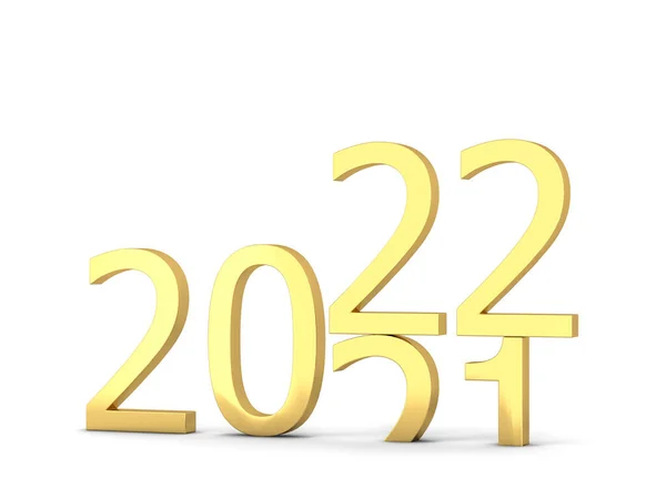 2022 Års Texttecken Illustration Isolerad Vit Bakgrund — Stockfoto