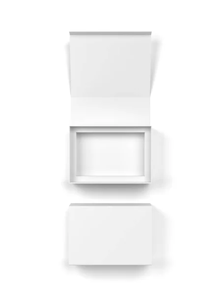 Boîte Magnétique Illustration Isolée Sur Fond Blanc Modèle Emballage Vierge — Photo