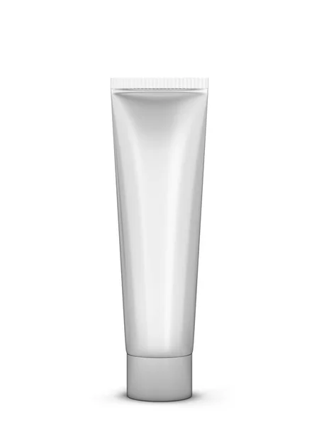 Maquiagem Embalagem Tubo Cosmético Branco Ilustração Isolado Fundo Branco — Fotografia de Stock