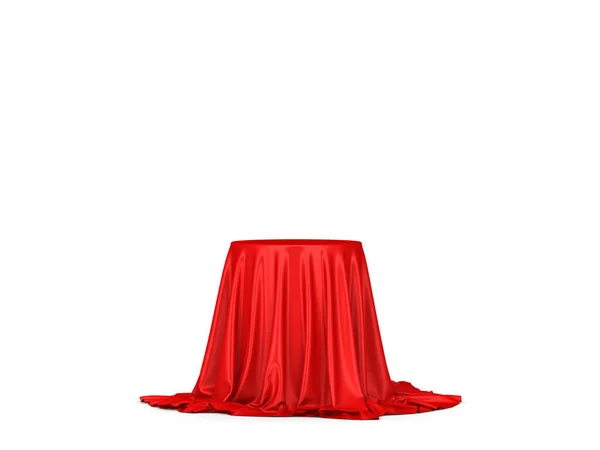 Podium Covered Piece Cloth Illustration Isolated White Background — Stock Photo, Image