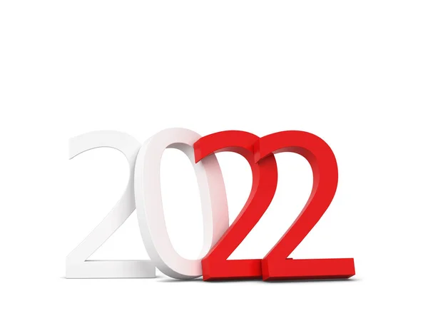 2022 Year Text Sign Illustration Isolated White Background — Stock Photo, Image